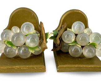 Pair of Lucite Grape Bookends