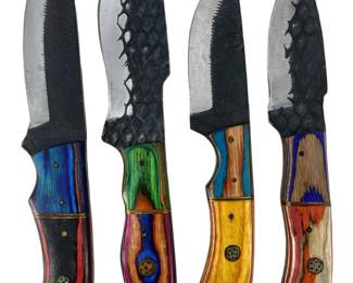 4pc Custom Knives with Sheathes