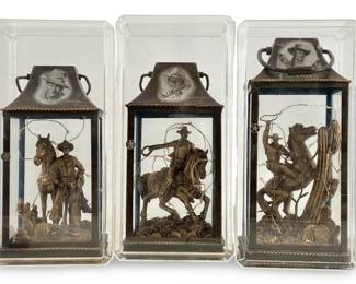 3pc Bradford Exchange John Wayne Sculptures