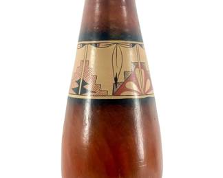 Hand Painted Mexican Pottery Vase