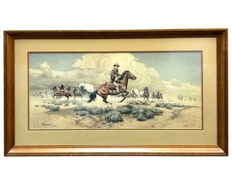 Signed Frank C. McCarthy âUnder Attack" Print