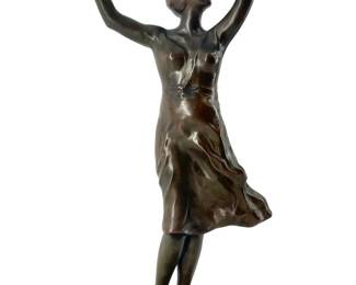 Bronze G.C. Fosdick Dancing Lady Sculpture