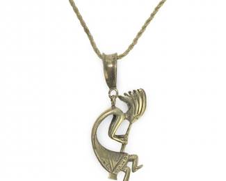 Sterling Silver Kokopelli Pendant Necklace