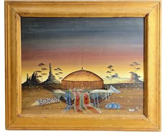 Ben Y. Benally Signed Native American Acrylic
