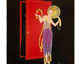 Erte âNew Years Eve" Metallic Serigraph