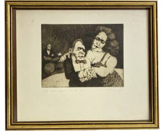 Signed Hank Virgoan âMom Junior At Prom" Etching