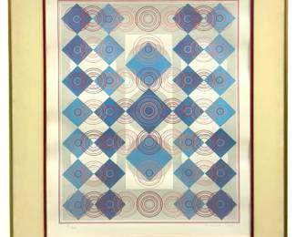 Signed Clo Weiller Abstract Lithograph