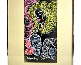 âRotten Beauty" Signed Rotten Russ Mixed on Paper