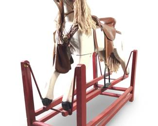 Vintage Handmade Hand Painted Wood Rocking Horse