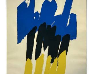 Signed Bernard Sanjurjo Abstract Lithograph