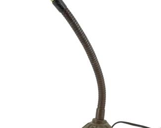 Cast Iron Gooseneck Ash Tray Desk Lamp
