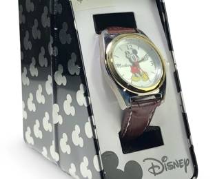 Disney Mickey Mouse Womenâs Brown Leather Watch