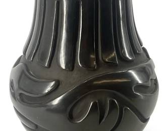 Santa Clara Stella Chavarria Blackware Pottery