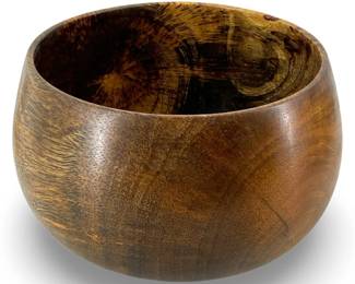 Signed Polished Wooden Jeff Chang Bowl