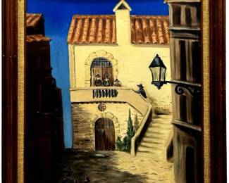 Signed Downen Landscape Oil on Panel