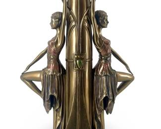 Art Deco Veronese Cast Resin Candleholder
