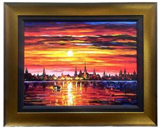Signed Leonid Afremov Canvas Lithograph