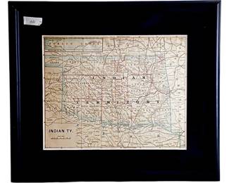 State Map Oklahoma Indian Territory- Rathbun 1893