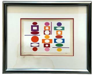 Signed Yaacov Agam âMetamorphosis" Serigraph