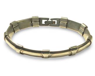 Modernist Sterling Silver Link Bracelet