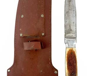 Vintage Japanese Stellar Hunting Knife and Sheath