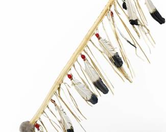 Beaded Native American Wooden Cane