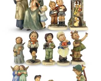 12pc Vintage M.J. Hummel Porcelain Figures