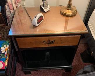 pair of tole painted night stands