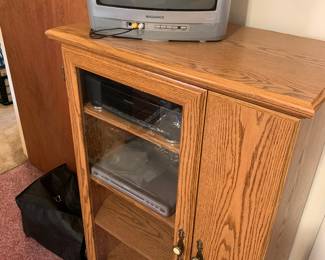 oak storage cabinet