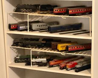 lots of model train engines and cars