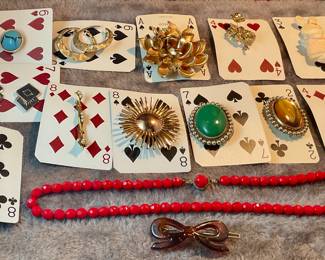 Clip on earring's and broaches