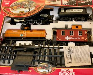On of several train sets