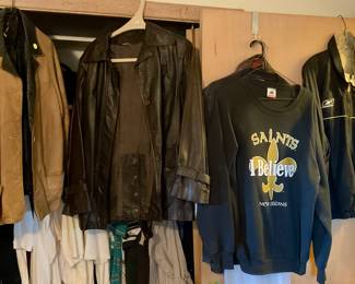Jackets and Saints branded clothing