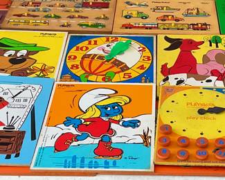 Vintage wooden puzzles