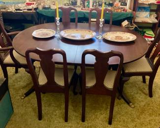 Dining room table and chairs