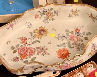 large porcelain floral bowl