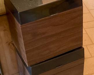 Retro vinyl record boxes