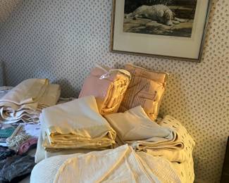 Bed spreads (LL BEAN) , blankets (new)