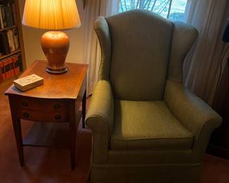 Solid Wing arm chair , side table … 