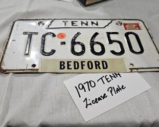 VINTAGE TENNESSEE LICENSE PLATE