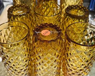 AMBER DRINKING GLASSES