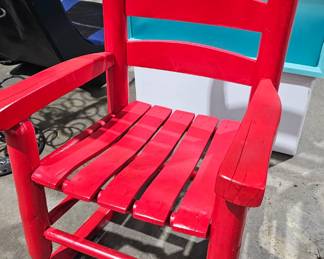 RED CHILDS ROCKING CHAIR