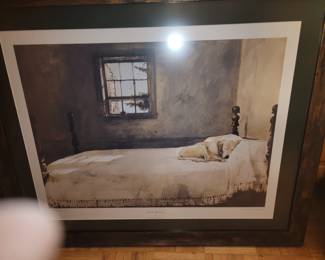 Dog On Bed Print