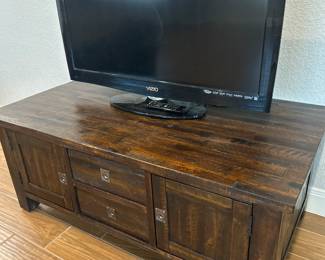 Vizio and coffee table