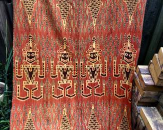 Sumba island crocodile cloth handmade on the backstrap loom. Amazing condition.