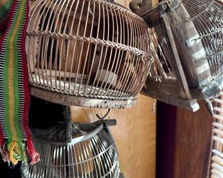 Indonesian birdcages all vintage antique