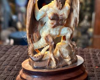 Stunning, fossil, walrus tusk , curved dragon