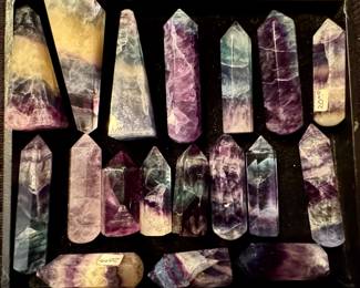 We have for sale, beautiful point and massage crystals along with many many more including crystal balls. Most of our merchandise was acquired in Brazil during the 1990s.