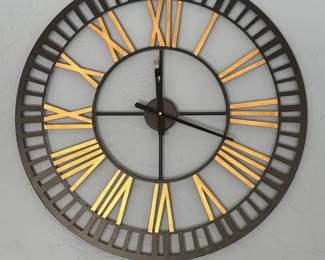 Large Metal Wall Clock 32  20 Wall Clock
