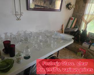 Fostoria Glass.  Clear in color.  Pre 1956.